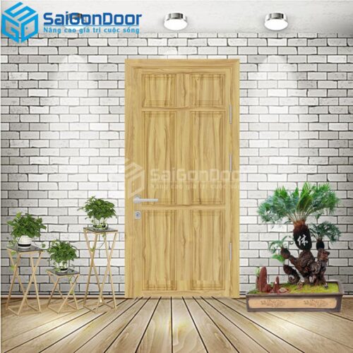 Cửa Nhựa Gỗ Composite 6A Sồi 1-CP-SGD