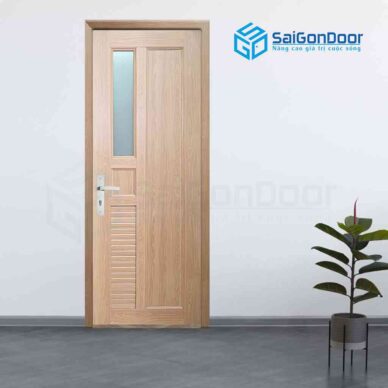 Cửa phòng ngủ làm từ nhựa giả gỗ cho chi phí thấp